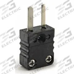 DAYTON Thermocouple Plug: Jack, For Type J Thermocouple Type, Mini Plug, Flat, Flat (MPN 36GK81). Key specifications — attr1432255: Flat; attr1276097: Jack; attr1276082: Mini Plug; attr1276092: DAYTON; attr1276087: Black; attr1276088: Glass-Filled Nylon; attr1276089: 36GK81.