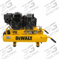 DEWALT Portable Gas Engine Air Compre: 1 Stage, 5.5 hp Engine, Honda, 11 cfm @ 90 psi, Wheelbarrow (MPN DXCM081). Key specifications — attr50858: Honda; attr50864: Recoil; attr50844: DEWALT.