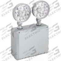 Emergency Light: 1.9 W Lamp Watt, 7.5 W Emergency Watt, 120V AC, 2 Lamp Heads, Plastic, Surface, LED (MPN WLTU LED). Key specifications — Input Voltage: 120V AC; Housing Material: Plastic; Mounting Type: Surface; Housing Color: Gray; Lighting Technology: LED; Environmental Rating: Wet Location Rated; IP Rating: Not Rated; Remote Capable: No.