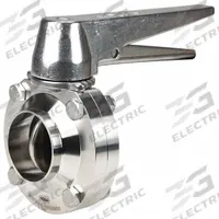 DIXON Butterfly Valve: 3 in Pipe Size, Solder, 110 psi Max. Pressure (CWP), 316L Stainless Steel, 13 (MPN B5107S300BB-C). Key specifications — Average Surface Roughness (Ra): ≤ 32 micron; Brand: DIXON; Stop Positions: 13; Handle Type: Lever; Body Material: 316L SS; Disc Material: 316L SS.