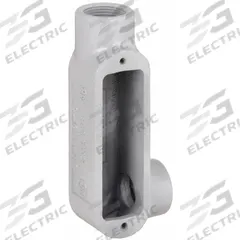 Conduit Outlet Body: Iron, 2 in Trade Size, LR Body, 105 cu in Body Capacity, Threaded Hub (MPN LR68). Key specifications — Finish: Powder Coated; Includes: Set Screw Hubs; For Use With: IMC; Brand: HUBBELL KILLARK; Hub Style: Threaded; Mfr. Series: Duraloy 8.
