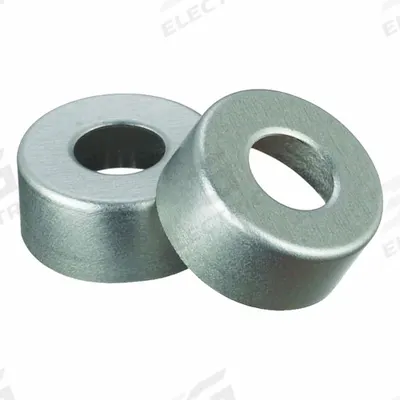 WHEATON Lab Bottle Caps: 13 mm Dia, Aluminum, Unlined, 1,000 Closures Included - Snap On Bottle Caps