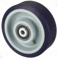 APPROVED VENDOR Caster Wheel: 6 in Wheel Dia., 2 in Wheel Wd, Polyurethane, 960 lb Load Rating, Iron (MPN 4DB70). Key specifications — Brand: APPROVED VENDOR; Wheel/Tread Color: Blue.