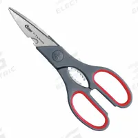 CLAUSS Shears: Ambidextrous, 8 1/4 in Overall Lg, Serrated, Titanium Bonded, Pointed, Gray (MPN 18052). Key specifications — attr308500: Titanium Bonded; attr308502: Gray; attr308505: Ambidextrous; attr308522: Multipurpose; attr324896: CLAUSS.