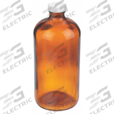 WHEATON Bottle: 1 L, Amber, 33-400 mm, No Closure, No Closure - Amber Narrow Mouth Round Glass Lab Bottles