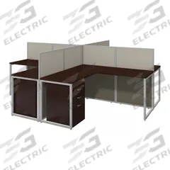 BUSH BUSINESS FURNITURE Modular Cubicle Workstation: 45 in Overall Ht, 119 in Overall Wd, Cherry (MPN EOD760SMR-03K). Key specifications — Brand: BUSH BUSINESS FURNITURE; Office Cubicle Color: Cherry.