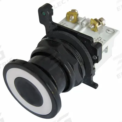 EATON Mushroom Head Push Button: Non-Illuminated, Mushroom Head Profile, Metallic - Mushroom-Head Push Buttons