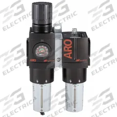ARO Filter/Regulator/Lubricator: 1 in NPT, 208 cfm, 250 psi Max Op Pressure, 5 micron, 3000 Series (MPN C38461-610). Key specifications — attr109588: 3000; attr109524: ARO.