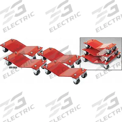 Auto Dolly: Std Duty, 6,000 lb Lifting Capacity, 16 in x 16 in x 3 in - Heavy-Duty Car Wheel Dollies