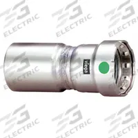VIEGA MEGAPRESS Crimp Fitting: 2 in Pipe x 1 1/2 in Pipe Size, FTG x Press-fit, EPDM (MPN 90385). Key specifications — Brand: VIEGA MEGAPRESS.