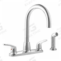 AMERICAN STANDARD Gooseneck Kitchen Faucet: Colony Pro, Metal, Widespread, Deck, 4 Mounting Holes (MPN 7074551.002). Key specifications — Series: Colony Pro; Brand: AMERICAN STANDARD.