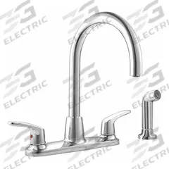 AMERICAN STANDARD Gooseneck Kitchen Faucet: Colony Pro, Metal, Widespread, Deck, 4 Mounting Holes (MPN 7074551.002). Key specifications — Series: Colony Pro; Brand: AMERICAN STANDARD.