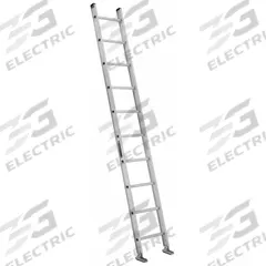 LOUISVILLE LADDER Straight Ladder: 10 ft Ladder Size, Aluminum, 300 lb Load Capacity, 18 lb Wt (MPN AE2110). Key specifications — Color: Silver; Brand: LOUISVILLE LADDER; Included Features: Mar-Resistant End Caps; Shoe Type: Swivel Safety.