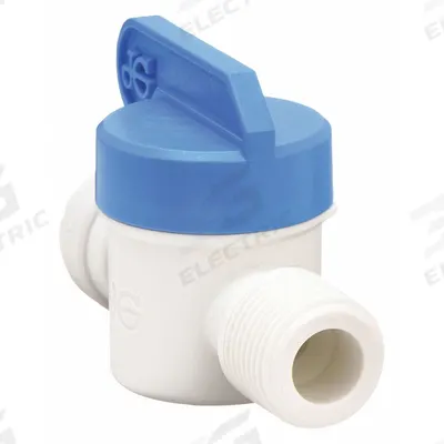JOHN GUEST Manual Two-Way Ball Valve: 3/8 in, Polypropylene, Straight, MNPT x FNPT - NSF 51 Compliant Polypropylene Ball Valves