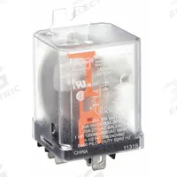 DAYTON Enclosed Power Relay: Surface (Side Flange) Mounted, 24V DC, SPDT, 5 Pins/Terminals (MPN 2A544). Key specifications — Brand: DAYTON; Mounting Style: Side Flange; Electrical Connection: 1/4 in Tab Terminal; Manufacturer Part Number: 2A544; Series: Dayton Power Series.