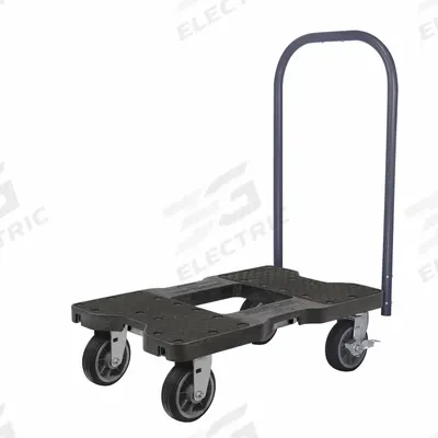 SNAP-LOC Platform Truck: 1,500 lb, 33 1/2 in L x 20 1/2 in W x 40 1/2 in H Overall Dim. - Load-Securing Plastic-Deck Platform Trucks with E-Track Fittings