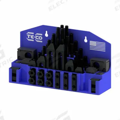TE-CO Machine Clamping Kit: For 5/8 in T-Slot, 1/2"-13 Stud - Wall-Mount Machine Clamping Kits