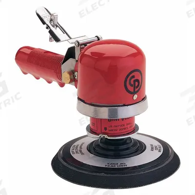 CHICAGO PNEUMATIC Air Orbital Sander: 6 in Disc, Pressure Sensitive Adhesive, 3/8 in Orbit - Non-Vacuum Random Orbital Sanders