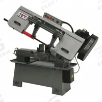 JET Band Saw: 9 in x 13 in, 82 to 235 SFPM, 45° , 90°, 18.0/9.0 A, 1 Phase, 115/230V AC (MPN 414450). Key specifications — attr313019: 18.0/9.0 A; attr313020: 1; attr313018: 45° , 90°; attr313016: 9 in x 13 in; attr313017: 82 to 235 SFPM; attr325084: JET.