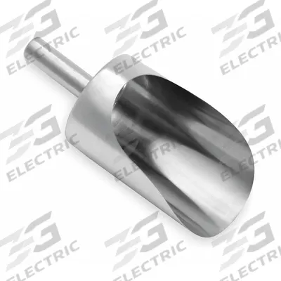 SANI-LAV Scoop: 96 oz Capacity, Silver, 14 in Overall Lg, 5 1/2 in Overall Wd - Stainless Steel Hygienic Hand Scoops