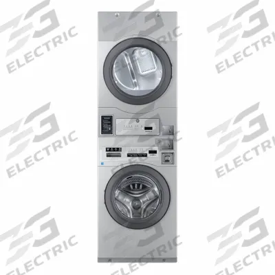 CROSSOVER Washer Dryer Combo: Electric, Stainless Steel, 3.4 cu ft Washer Capacity - Vended Washing Machines & Dryers