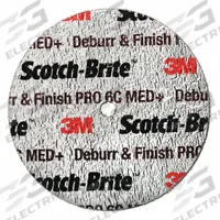SCOTCH-BRITE Unitized Wheel: 2 in Dia x 1/4 in W, 1/4 in Arbor Hole, Ceramic, Coarse, Hard (8), Hard (MPN 7100110916). Key specifications — Series: DP-UW; Brand: SCOTCH-BRITE.