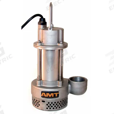 AMT PUMPS Submersible Sump Pump: 1/2 hp, 3/16 in Max. Dia. Solids, Continuous Duty - Heavy-Duty Submersible Electric-Operated Dewatering Pumps