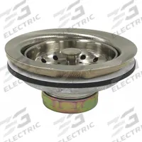 PERFECT PUTTY Strainer: Stainless Steel, Brushed Nickel, 2 1/2 in Overall Ht, 4 1/2 in Overall Dia (MPN 59-3102). Key specifications — Product Type: Sink Drain; Brand: PERFECT PUTTY; Finish: Brushed Nickel; Material: Stainless Steel; Includes: Tailpiece Washer.