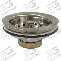 PERFECT PUTTY Strainer: Stainless Steel, Brushed Nickel, 2 1/2 in Overall Ht, 4 1/2 in Overall Dia (MPN 59-3102). Key specifications — Product Type: Sink Drain; Brand: PERFECT PUTTY; Finish: Brushed Nickel; Material: Stainless Steel; Includes: Tailpiece Washer.