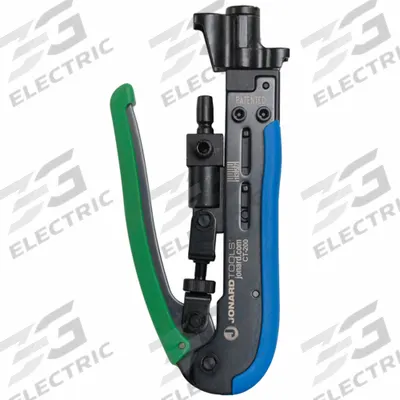 JONARD TOOLS Crimper: For BNC, RG11/RG59/RG6, 7 in Overall Lg, Std Cushion Grip - Coaxial Cable Compression Tools