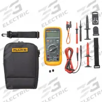 FLUKE Digital Multimeter: TRMS, CAT III 1000V/CAT IV 600V, 10 A Max AC Current Measurement, IP67 (MPN FLUKE-87V-MAX/E2 KIT). Key specifications — Brand: FLUKE; Calibration Certificate Included: No Certification Included; Instrument Safety Rating: CAT IV 600V; Instrument Counts: 6,000.