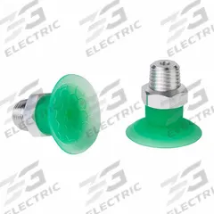 SCHMALZ Vacuum Pad Assembly: Flat, 1/8 in NPT Vacuum Port, 31.5 mm Pad Dia, Green, 19.5 mm Pad Ht (MPN 10.01.01.14986). Key specifications — attr1019136: 10.01.01.14986; attr1019138: SCHMALZ; attr1019139: 55 A.