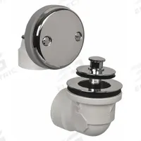 AB&A Waste and Overflow Kit: Plastic, 1 1/2 in Overall Dia, 2 1/2 in Overall Ht, Push and Pull (MPN 60352). Key specifications — Color: Silver; Includes: Lift; Connection Type: Solvent Weld; Material: Plastic; Grate Material: Stainless Steel.