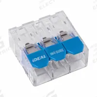 IDEAL Lever Wire Connector: 3 Port, 22 AWG – 10 AWG Solid Wire Size Range, 30 A, 600 V (MPN 30-10L33). Key specifications — attr1307071: IDEAL; attr1307104: Lever; attr1351713: In-Sure™ Lever.