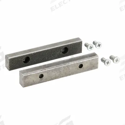WESTWARD Replacement Jaw Inserts: Steel, (4) Screws - Screw-In Vise Jaw Caps