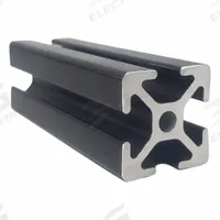 T-Slot Framing Extrusion: 10 Series, 12 ft Lg, 1 in x 1 in, Black, Single, Grooved, 4 Slots (MPN 10QE1010-BLK-144). Key specifications — System of Measurement: Inch; Finish: Anodized; Product Type: T-Slot Profile; Material: Aluminum; Yield Strength: 25,000 psi; Manufacturer Part Number: 10QE1010-BLK-144; Brand: FAZTEK.