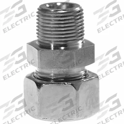 ERMETO Compression Fitting Adapter: 22 mm OD Size, 3/4-14 Thread Size, NPTF - Flareless Bite-Type Steel Compression Fittings