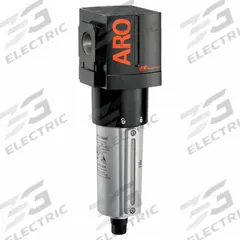 ARO Filter: Std, 3/4 in NPT, 5 micron, 288 scfm, 250 psi Max Op Pressure, Metal Bowl, Auto Drain (MPN F35451-411). Key specifications — attr110055: Series 3000; attr111567: Standard; attr110008: ARO.