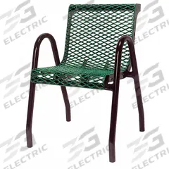 ULTRASITE Patio Chair: Green, Green, Powder Coated, 18 in Seat Ht, 18 in Seat Wd, 25 1/2 in Seat Dp (MPN 953-V-Green). Key specifications — Finish: Powder Coated; Frame Color: Green; Frame Material: Steel; Seat Color: Green; Seat Material: Steel.