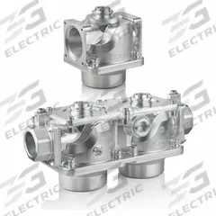 REDHAT Solenoid Valve Body: 2-Way / 2-Position, Spring Return, Std Trim, Large Body (MPN 8158A501X1X0000). Key specifications — Body Material: Die Cast Aluminum; Brand: REDHAT; Valve Starting Configuration: Normally Closed; Actuator Type: Spring Return; Valve Design: Double Valve, Monoblock; Trim Type: Standard Trim; Features: Large Body.