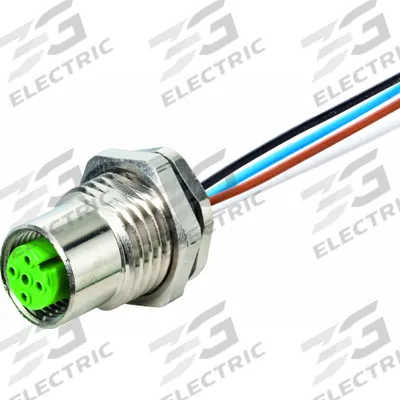 MURRELEKTRONIK Cordset: M12 Female – Rear Mounting Receptacle, A, 5 Pins - M12 Receptacles for Signal & Low-Power Applications