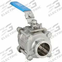 APPROVED VENDOR Manual Two-Way Ball Valve: 2 in, 316 Stainless Steel, Straight, Clamp x Clamp (MPN EG90CC-62.0). Key specifications — Average Surface Roughness (Ra): 20 Ra μ-in; 3-A Compliance: Meets 3A Sanitary Standards; Brand: VNE; Handle: Locking Lever.