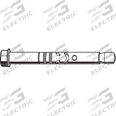 APPROVED VENDOR Sleeve Anchor: 2 1/2 in Overall Lg, 3/8 in Dia, 5/16" Thread Size, Steel - Sleeve Anchors with Hex Nuts