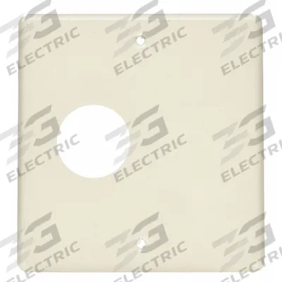 LEGRAND Single Round Opening: 4000, 7/16 in Ht, 7/8 in Raceway Wd, Steel - Outlet Box Plates for Single-Channel Raceways