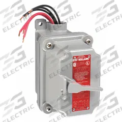 HUBBELL KILLARK Motor Starter Switch: 1 Gang, 3 Poles, 20 A, 0.75 in Hub Dia, Feed Through (MPN FXSX53). Key specifications — Brand: HUBBELL KILLARK; Factory Sealed: Yes.