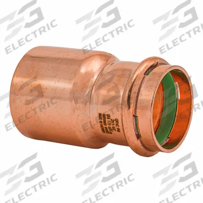 QUICKFITTING SUREPRESS Press Copper Reducer: 2 in CTS x 1 1/2 in CTS size, FTG x Press-fit - Plumbing Copper & Bronze Press Tube Fittings with Seal Window