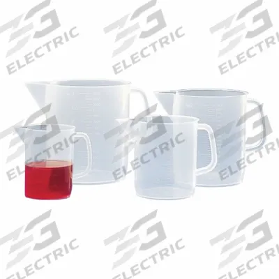 APPROVED VENDOR Beaker: Molded Graduation, Polypropylene, Translucent, 3,000 mL - Low Form Plastic Beakers With Handles