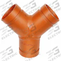 GRUVLOK Metal Pipe Wye: Wye, 5 in x 5 in x 5 in, Carbon Steel, EPDM Seal, 300 psi @ 150°F (MPN 0390027829). Key specifications — Brand: GRUVLOK; Maximum Operating Pressure: 300 psi @ 150°F; Pipe Fitting Material: Carbon Steel; Fitting Pipe Size: 5 in x 5 in x 5 in.
