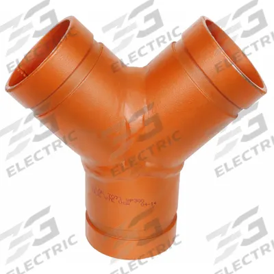 GRUVLOK Metal Pipe Wye: Wye, 5 in x 5 in x 5 in, Carbon Steel, EPDM Seal - Grooved Pipe Fittings