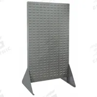 AKRO-MILS Louvered Floor Rack: 66 in x 36 in x 25 in, 2 Sides, 0 Bins, Gray (MPN 30676). Key specifications — Color: Gray; Finish: Powder Coated; Brand: AKRO-MILS.